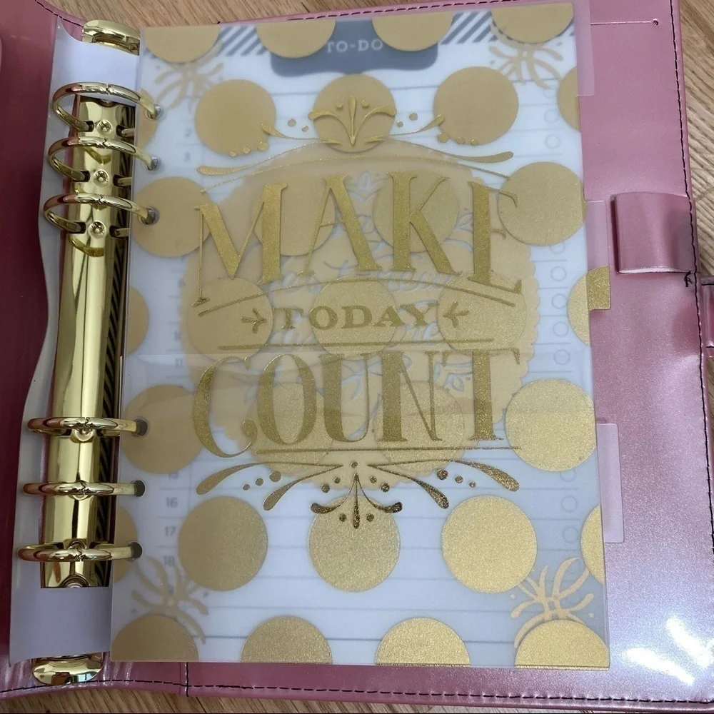 Black Pink Padded Planner Calendar NEW School Home
